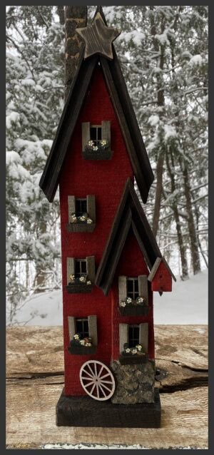 Maison Tourelle (rouge) 5"x20"