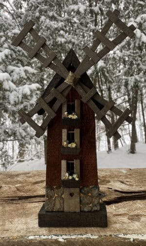Moulin à vent ( terre) 9"x13"